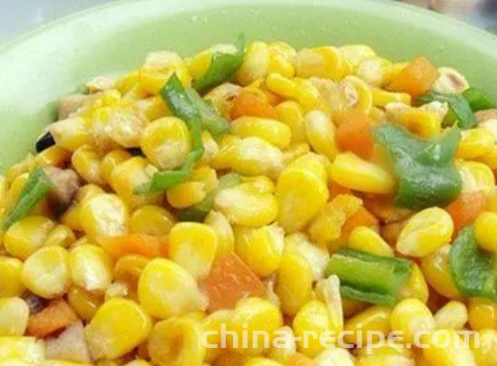 The recipe for corn colored vegetables