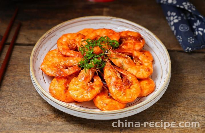 The recipe for tomato shrimp