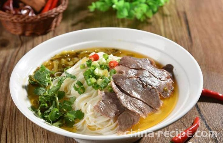 The recipe for lamb vermicelli soup