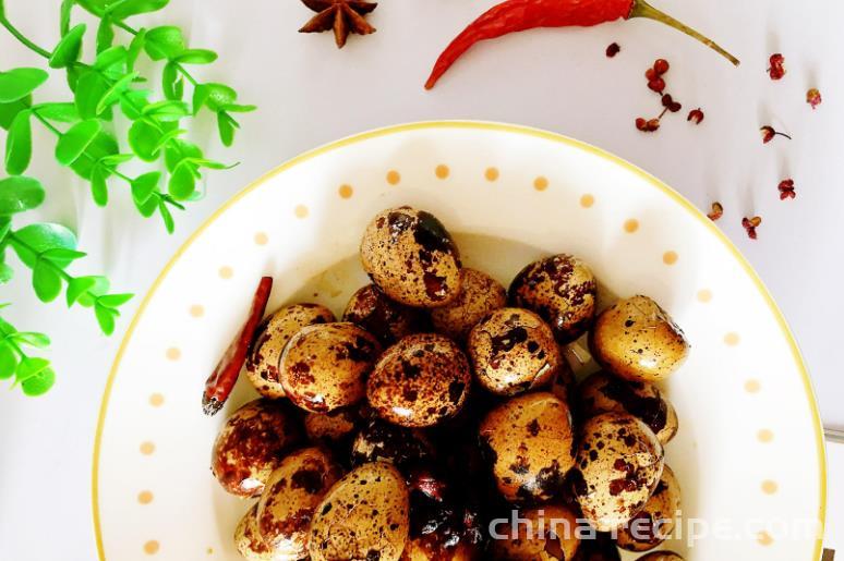 The recipe for five spice quail eggs