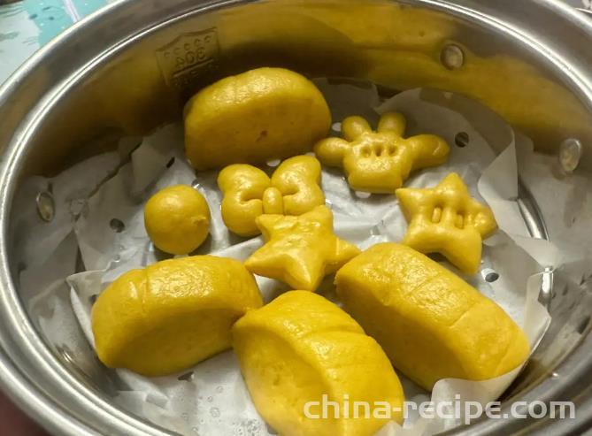 How to make cartoon pumpkin Mantou