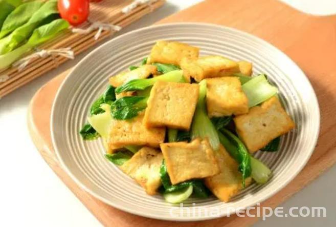 The recipe for making green vegetable tofu