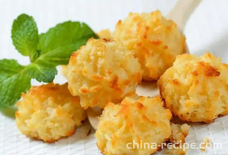 The method of frying radish balls with vegetarian ingredients