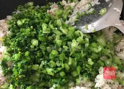 青菜肉末炒饭的做法图解5