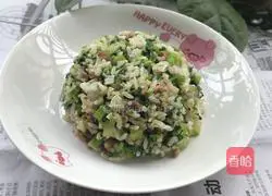 青菜肉末炒饭的做法图解8