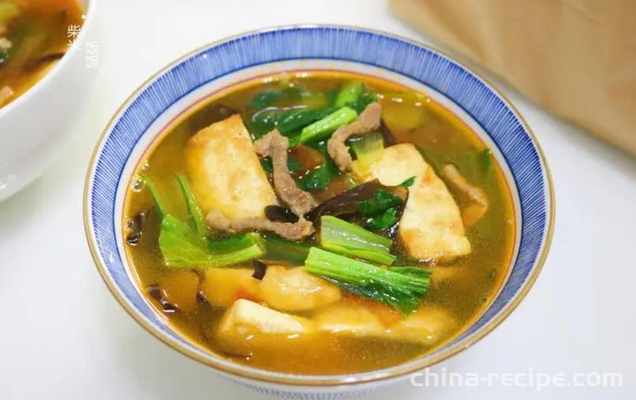 The recipe for lean meat tofu soup