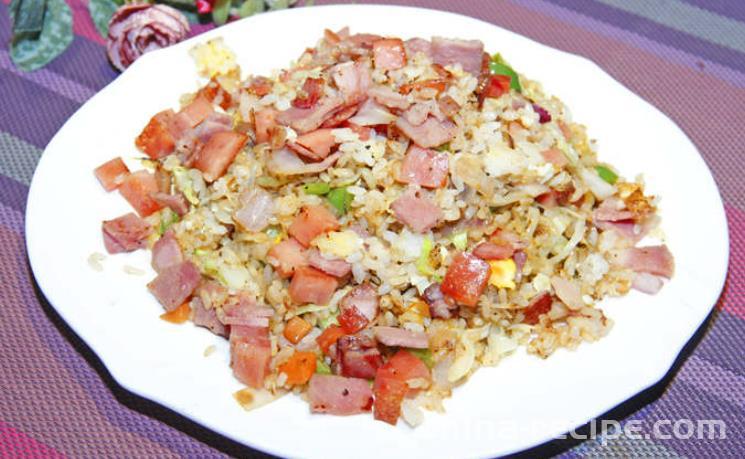 How to make Fried Rice with egg and bacon