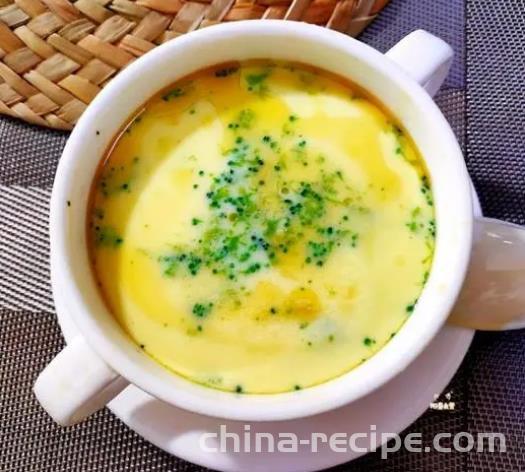 The recipe for broccoli and egg custard