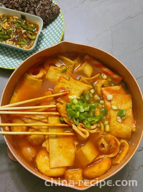 The recipe for Korean style fish cake soup