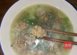 肉丸青菜汤的做法图解6