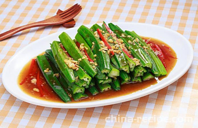 The recipe for garlic okra