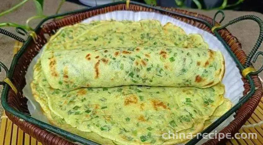 The recipe for leek and egg pancakes