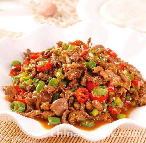 The recipe for spicy chicken offal