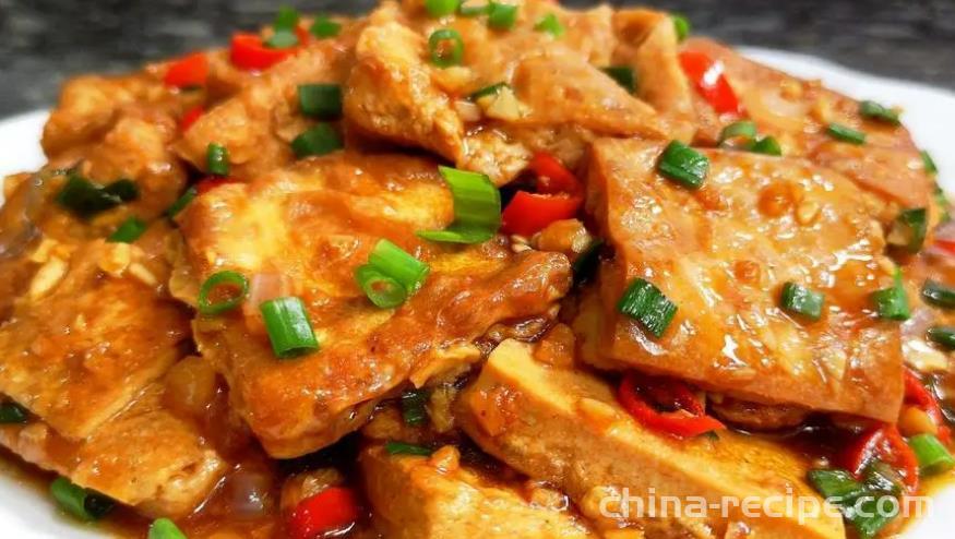 The recipe for home cooked braised tofu