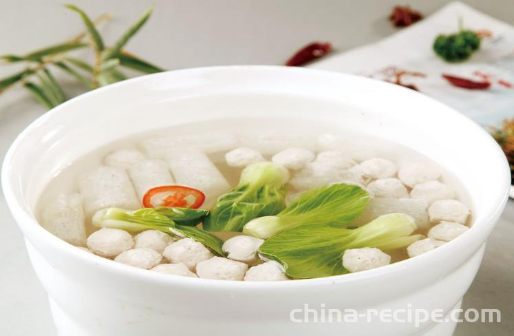 Preparation of Rice-meat dumplings, bamboo fungus and jade belt soup