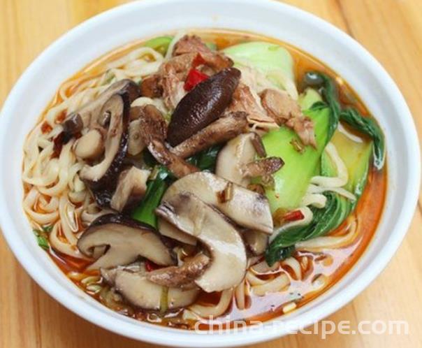 Method of making shiitake mushroom noodles