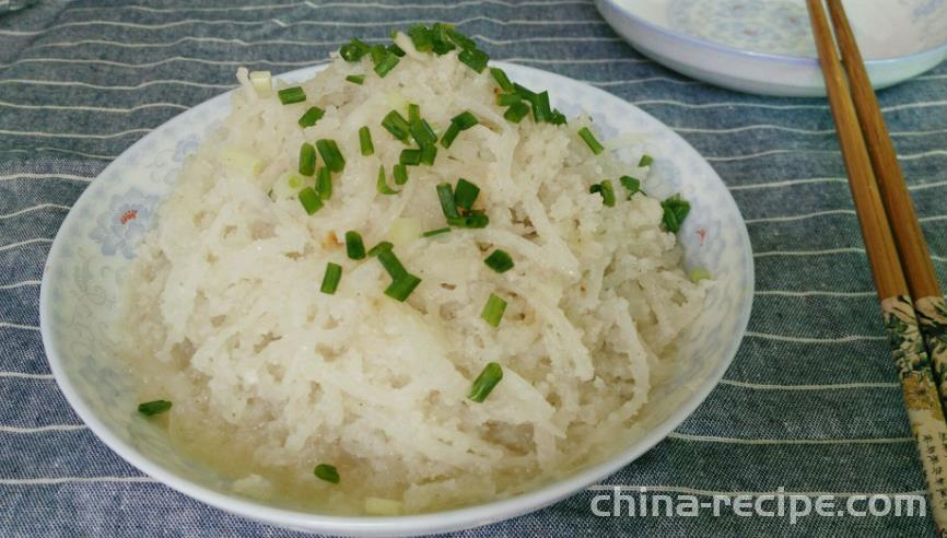 The method of steaming white radish vegetables skillfully