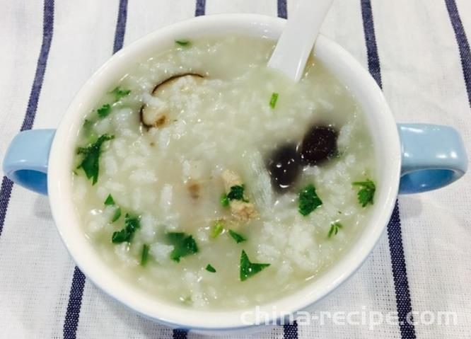 How to make Congee with mushroom and ribs