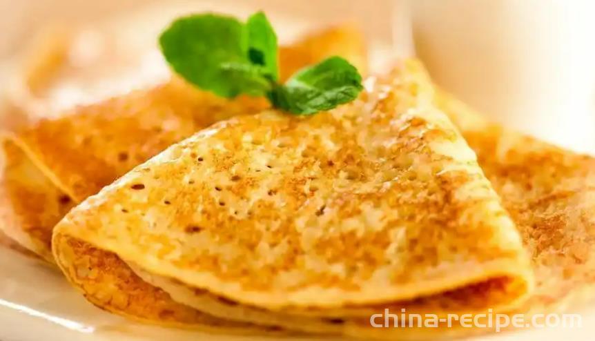 The recipe for mint pancake