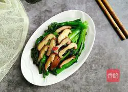 香菇炒青菜的做法图解7