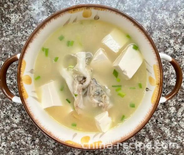 The recipe for sea bass soup