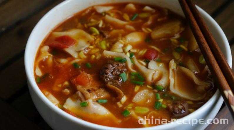 Shanxi Lian Noodles in soup