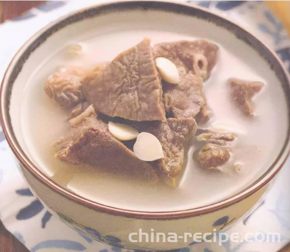 The recipe for Nanbei Apricot Pig Lung Soup