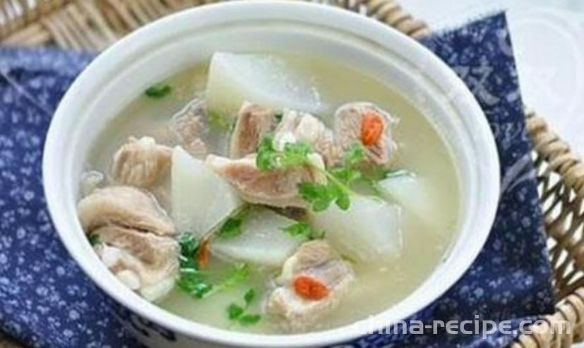 The recipe for lamb and radish soup