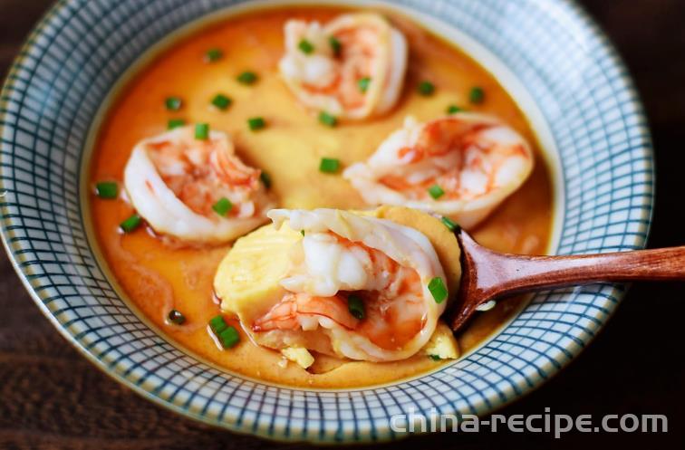 The method of steaming shrimp and eggs