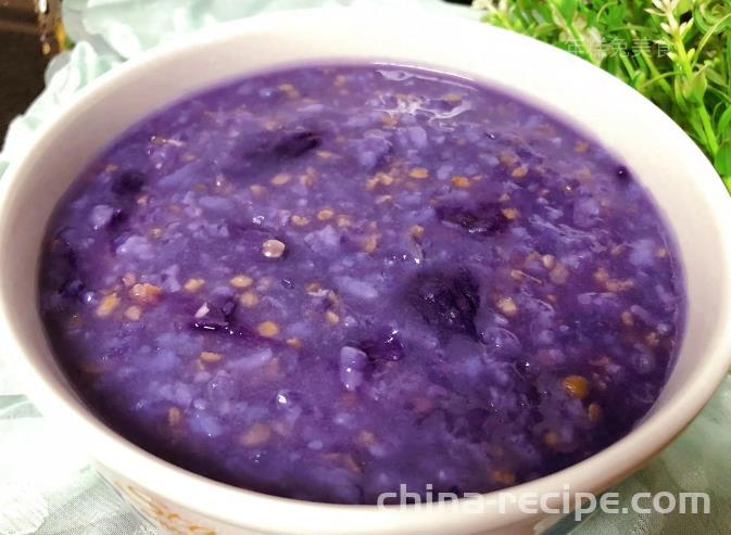 Practice of Tricolor Quinoa Wheat Purple Potato Congee