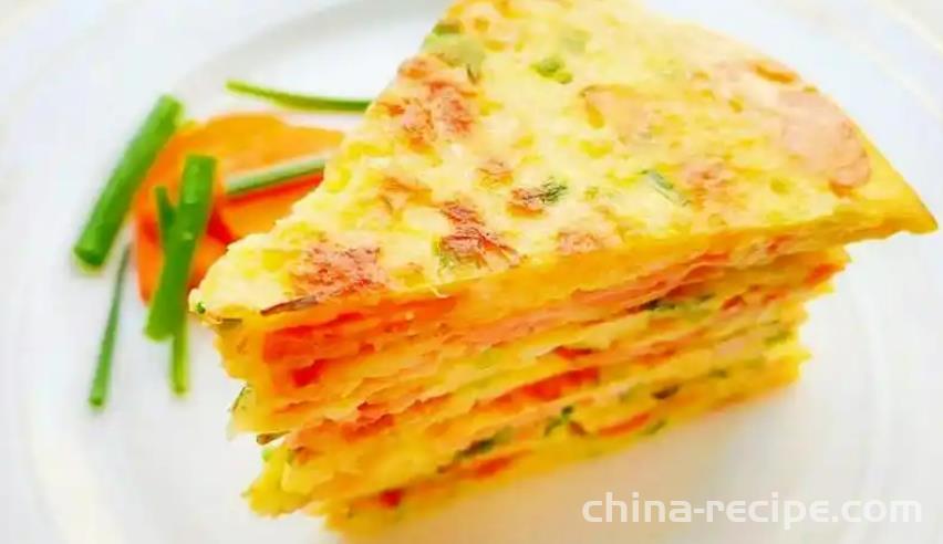 Method of fragrant cucumber egg cake