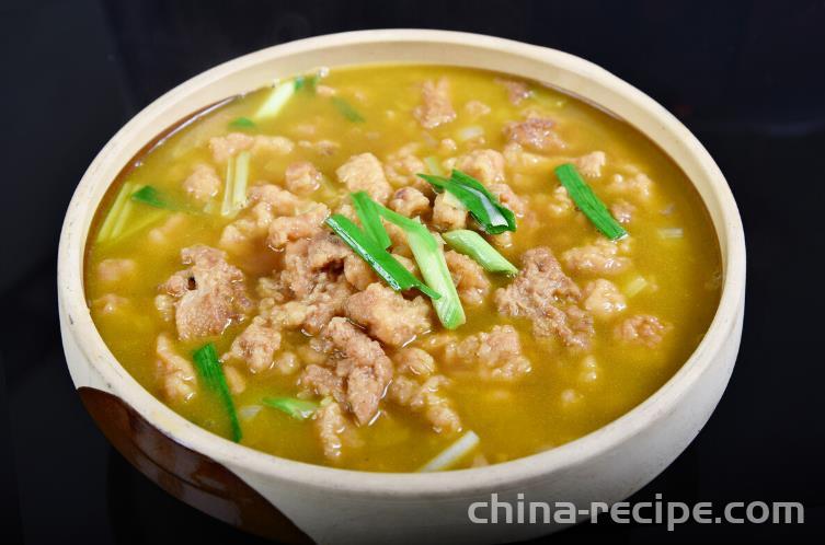 The recipe for crispy meat and tofu soup