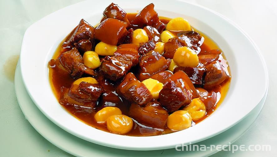 Practice of Braised pork belly with Chestnut