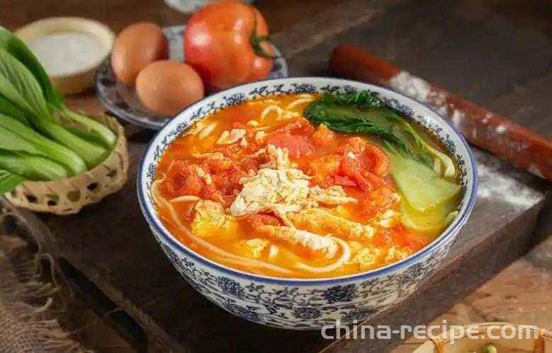 Method for making tomato egg circular noodles