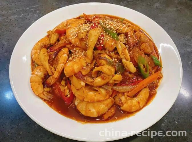 Method of Sauteed Shrimps squid