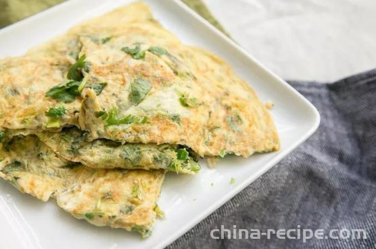 The method of making coriander fried eggs