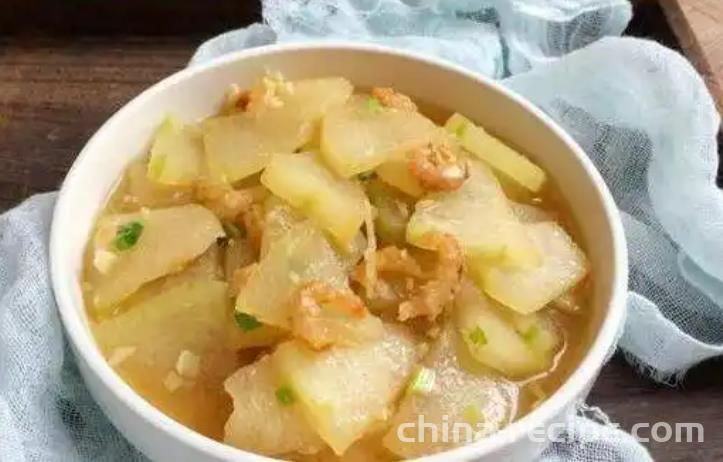 The recipe for shrimp and winter melon