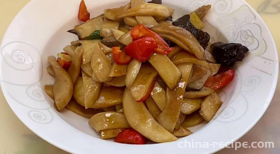 The recipe for sauce flavored shiitake mushrooms