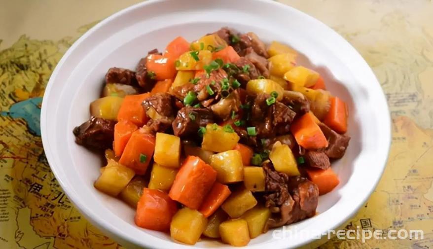 The recipe for carrot, potato, and braised pork