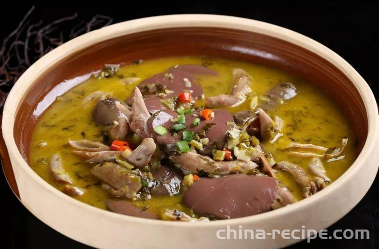 How to make duck blood with pickled Chinese cabbage