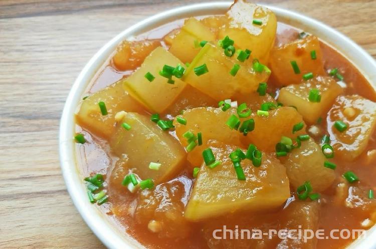 The method of stir frying winter melon