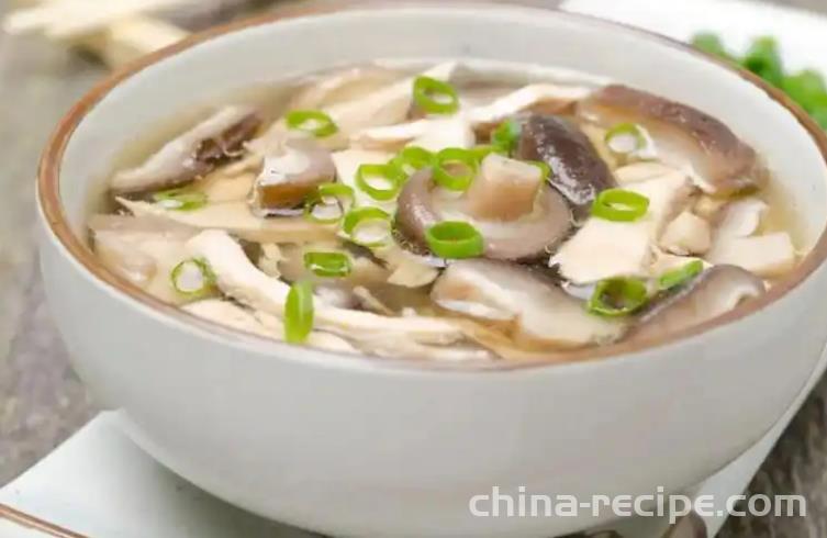 Practice of Mushroom Sliced pork soup