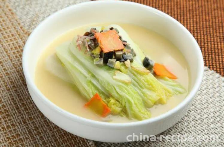 The recipe for serving small cabbage in soup