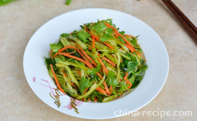 Method for making cold celery salad