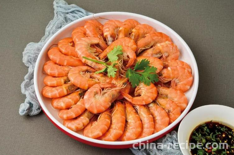 The recipe for blanching shrimp