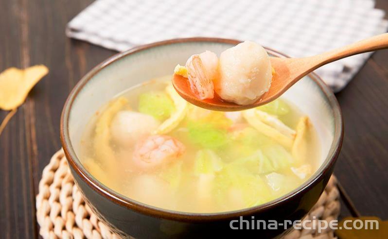 How to make prawn Rice-meat dumplings soup