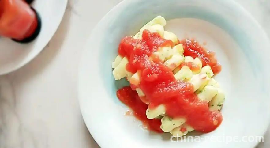 The method of making colorful potato strips