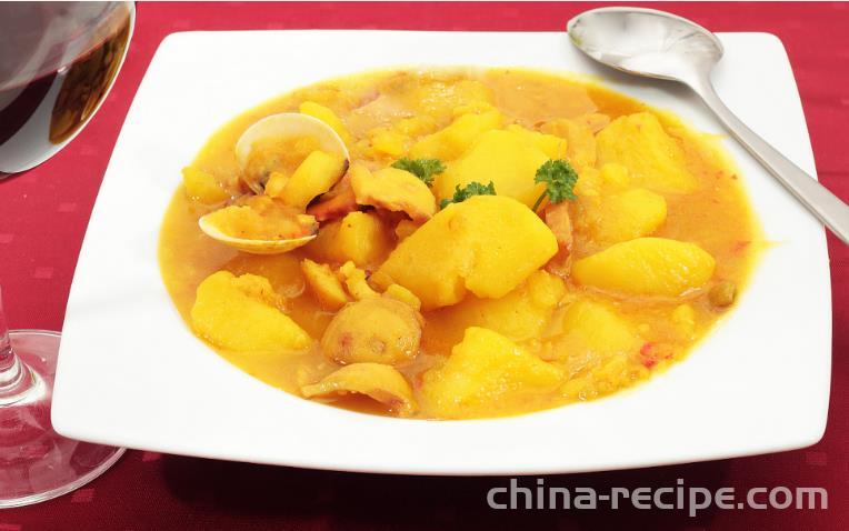 The recipe for curry potatoes