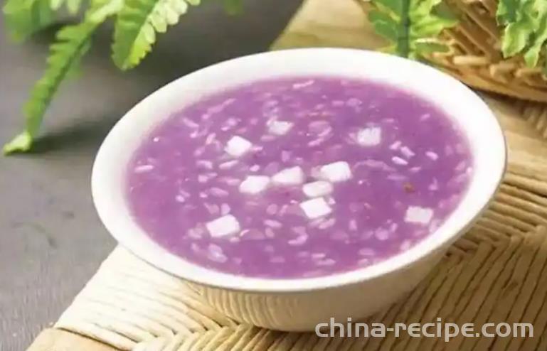 How to make purple potato and yam Congee