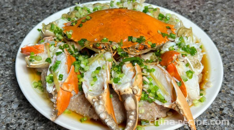 Garlic sesame steamed green crab vermicelli recipe